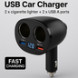 Fast Car Cigarette Lighter Socket Adapter Dual USB Double Plug Charger Splitter