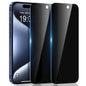 Privacy glass screen protector for Apple iPhone 16, 15, 14,