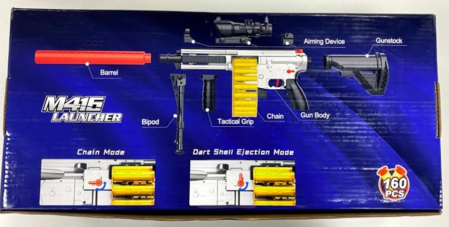 M416 Automatic Toy Guns with Soft Bullet,Kids Shooting Game with Scope, Age 6-12