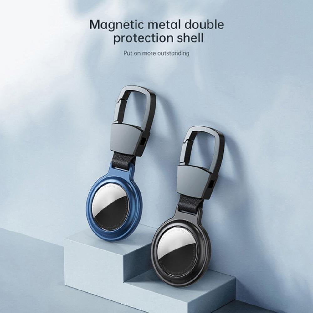 Apple AirTag Holder keychain Magnetic Metal Keyring Carry Case For Air Tag