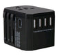 Worldwide Travel Plug adapter with 5 USB Ports - Universal International adapter