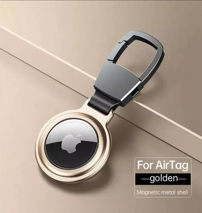 Apple AirTag Holder keychain Magnetic Metal Keyring Carry Case For Air Tag