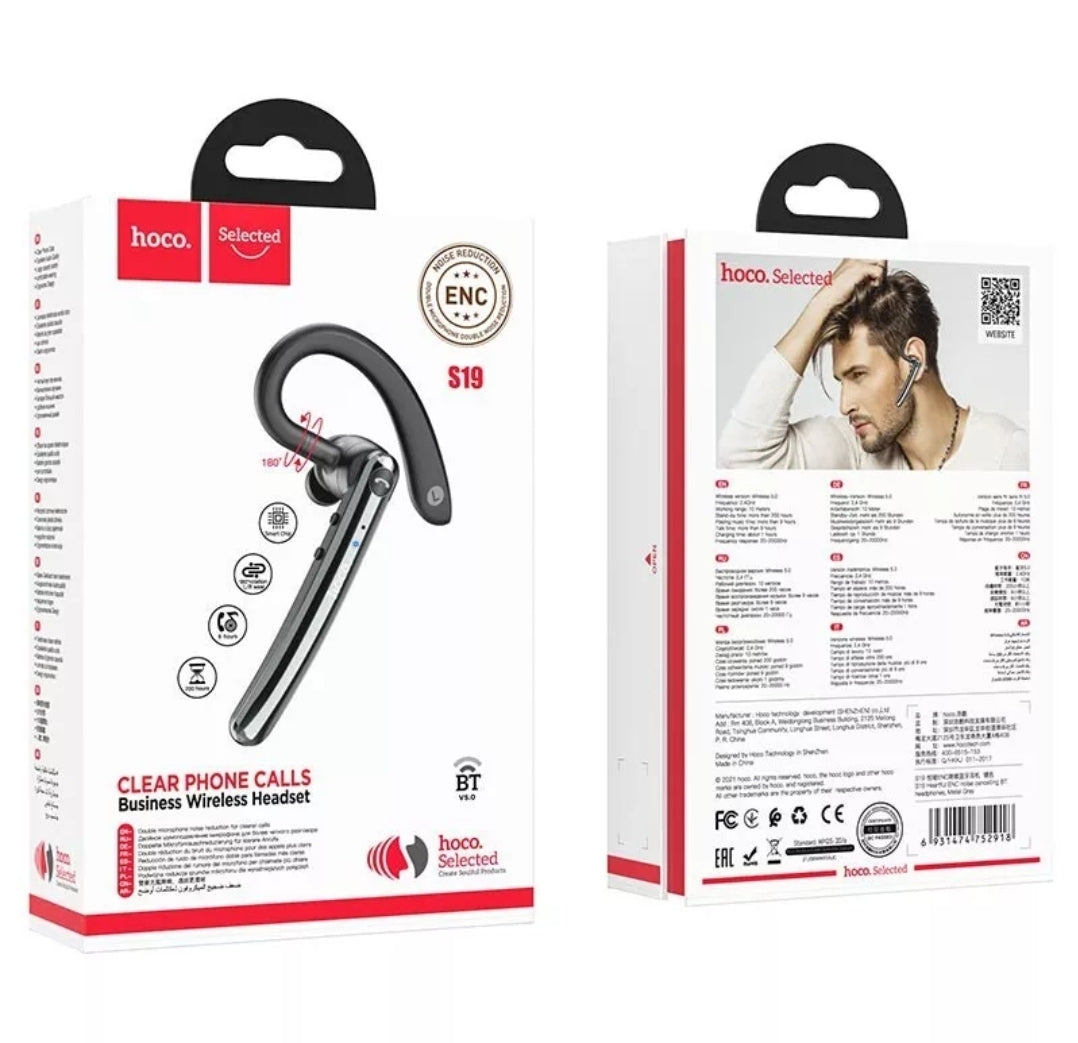 Business Wireless Bluetooth headset Hoco “S19 Heartful” ENC noise cancelling