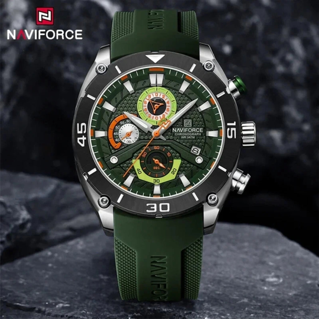 NAVIFORCE Watch for Men Sport Waterproof Quartz Wristwatch Chronograph Military