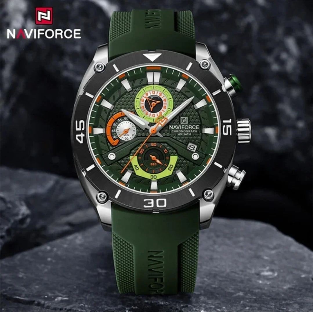 NAVIFORCE Watch for Men Sport Waterproof Quartz Wristwatch Chronograph Military