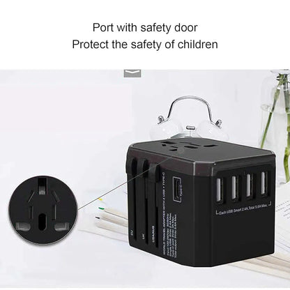 Worldwide Travel Plug adapter with 5 USB Ports - Universal International adapter