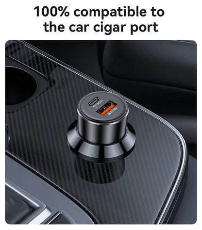 Fast Car Charger 50W Dual, USB-C PD & USB-A Fast Charge Plug for Phone & Tablet