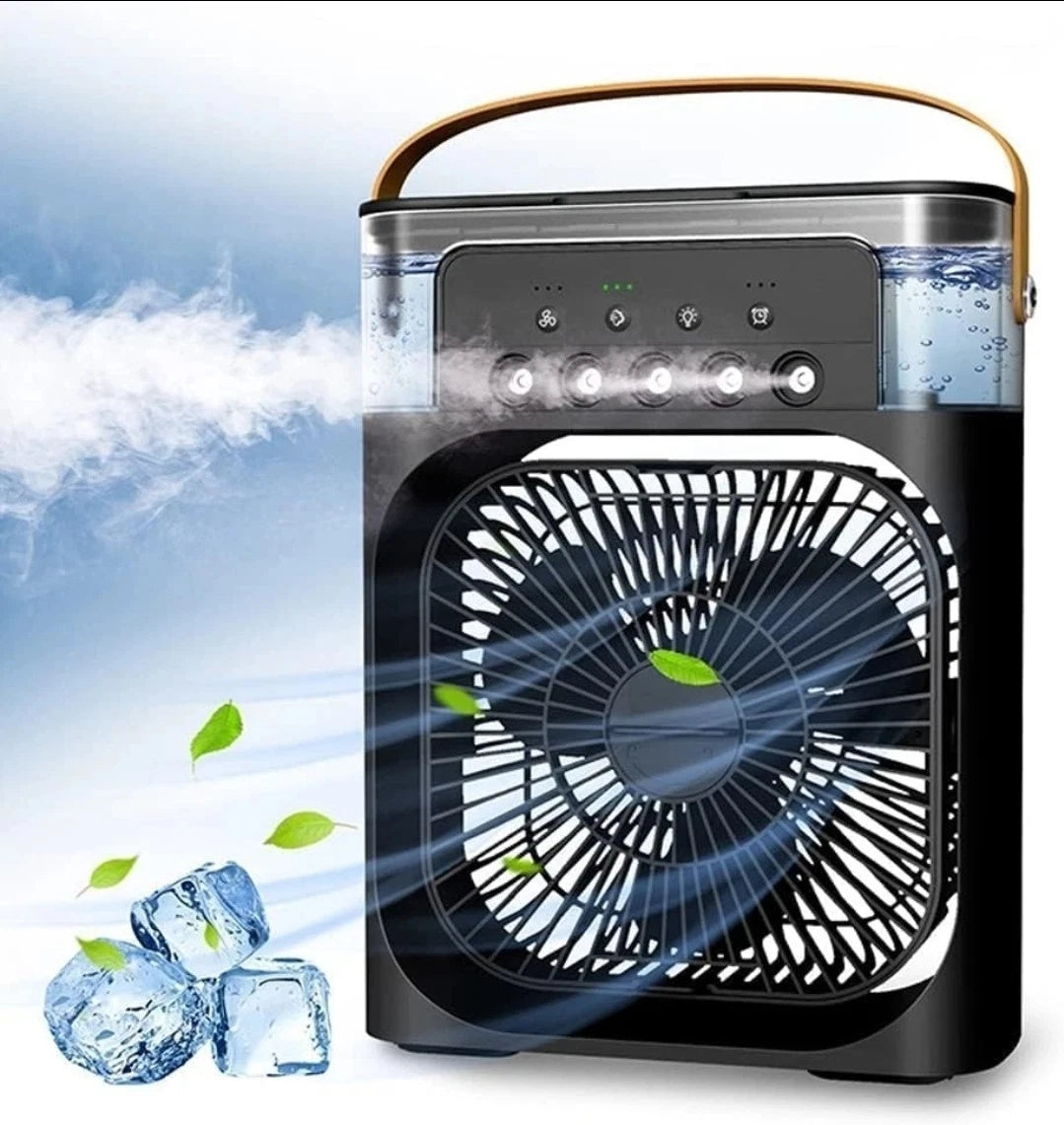 Portable Mini Air Cooler Mist Fan Humidifier – 3-in-1 Cooling Power for Any Room