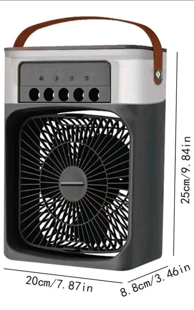 Portable Mini Air Cooler Mist Fan Humidifier – 3-in-1 Cooling Power for Any Room