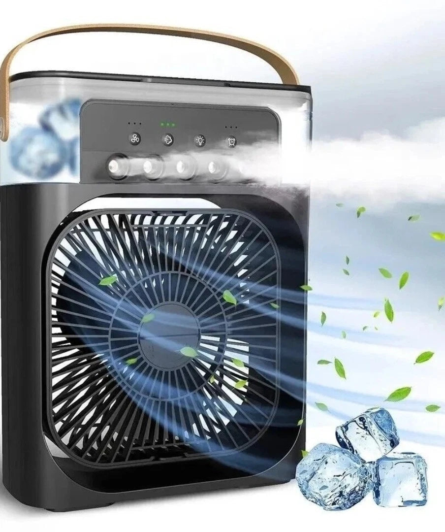 Portable Mini Air Cooler Mist Fan Humidifier – 3-in-1 Cooling Power for Any Room