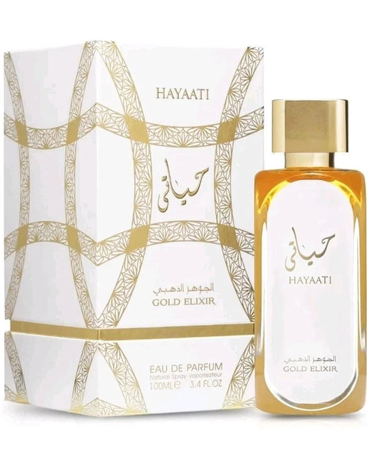 Hayaati Gold Elixir Eau De Parfum 100ml by Mahbub | Unisex Long Lasting Luxury