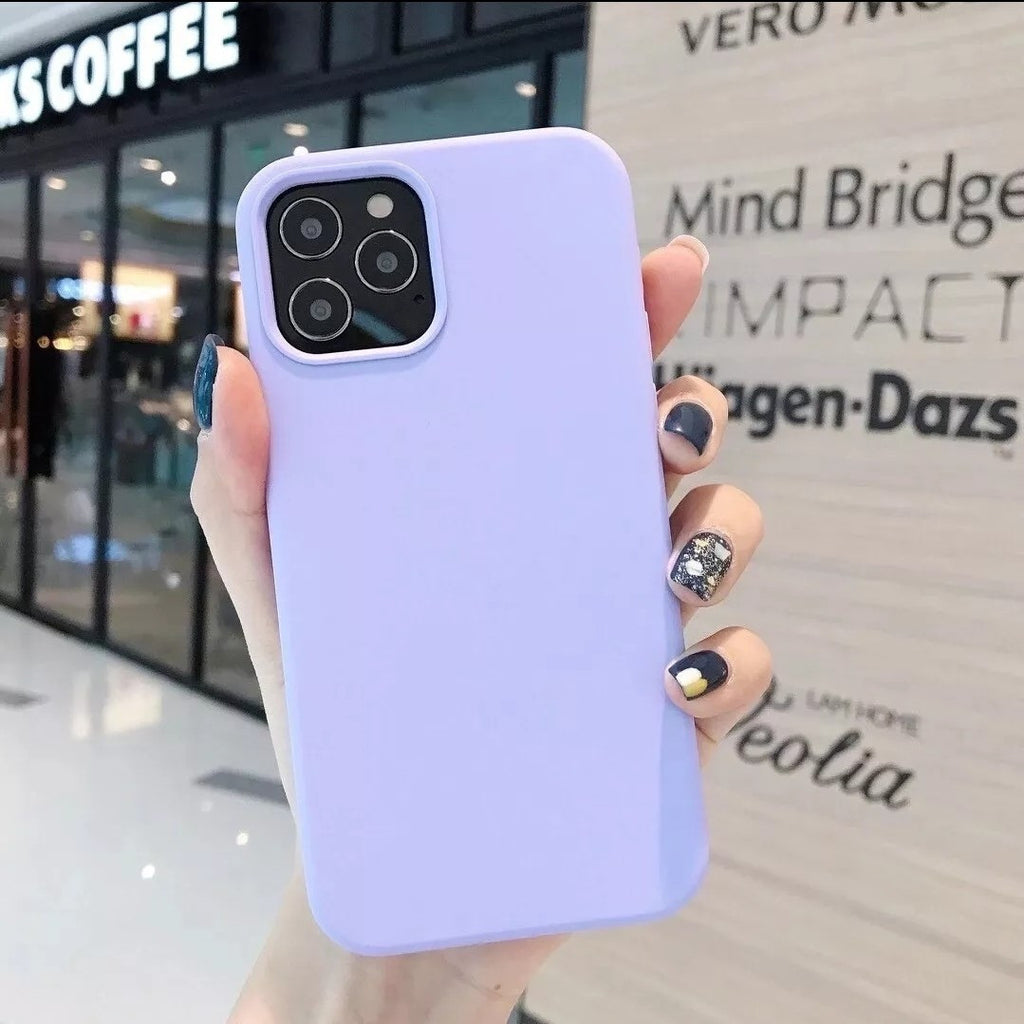 Case Silicone Shockproof For Apple iPhone 12 Mini Back Cover Case, Purple 