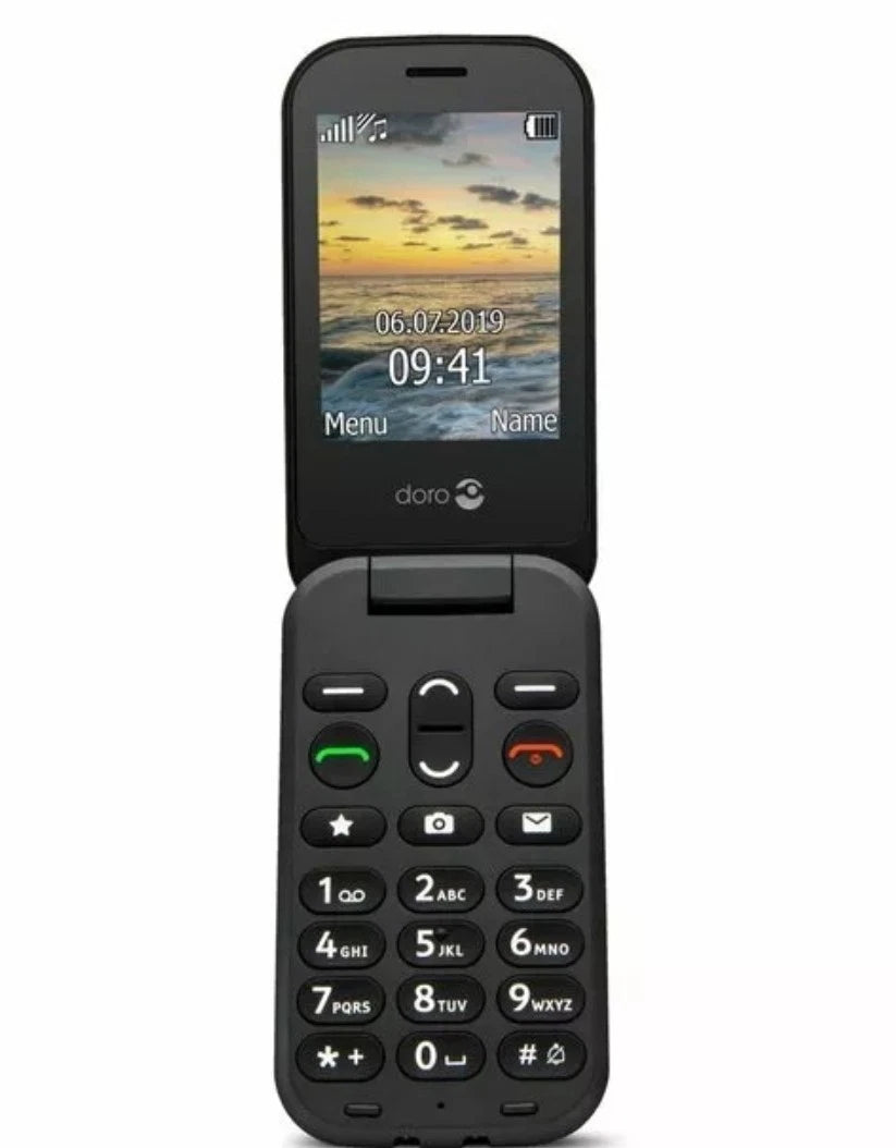 Brand New Sealed Doro 6040 Flip Big Button Mobile Phone - Black Unlocked-UK stock