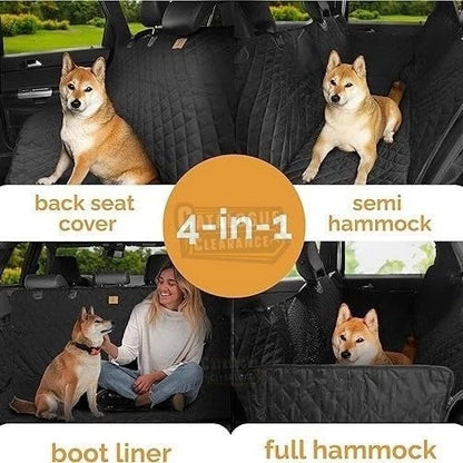 iPuppy 4-in-1 Dog Pets Car Back Seat Cover Protector Waterproof Hammock