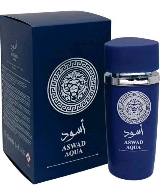 Aswad Aqua Eau De Perfume 100ml Fresh Aquatic Unisex Perfume Long Lasting Scent