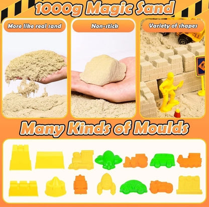 Trucks Set for Kids Boys Toys For 3 And Above kids, Constructions Set+1kg Sand