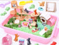 Lorfancy Play Sand Set. Play Sand Sensory Bin With Cute Pet Toys, Cats+1kg Sand