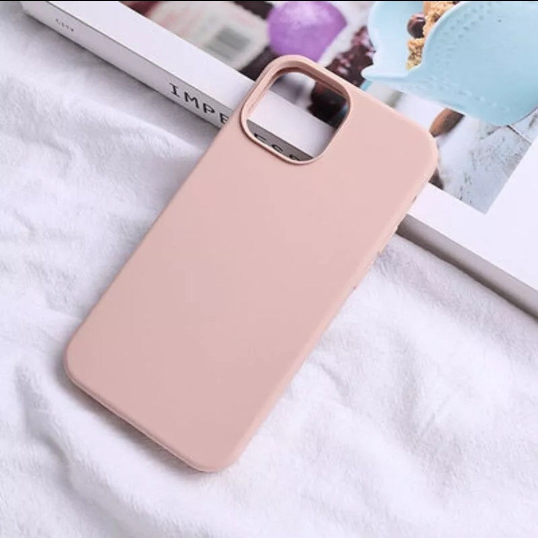 Case Silicone Shockproof For Apple iPhone 12 Mini Back Cover Case, Rose Pink 