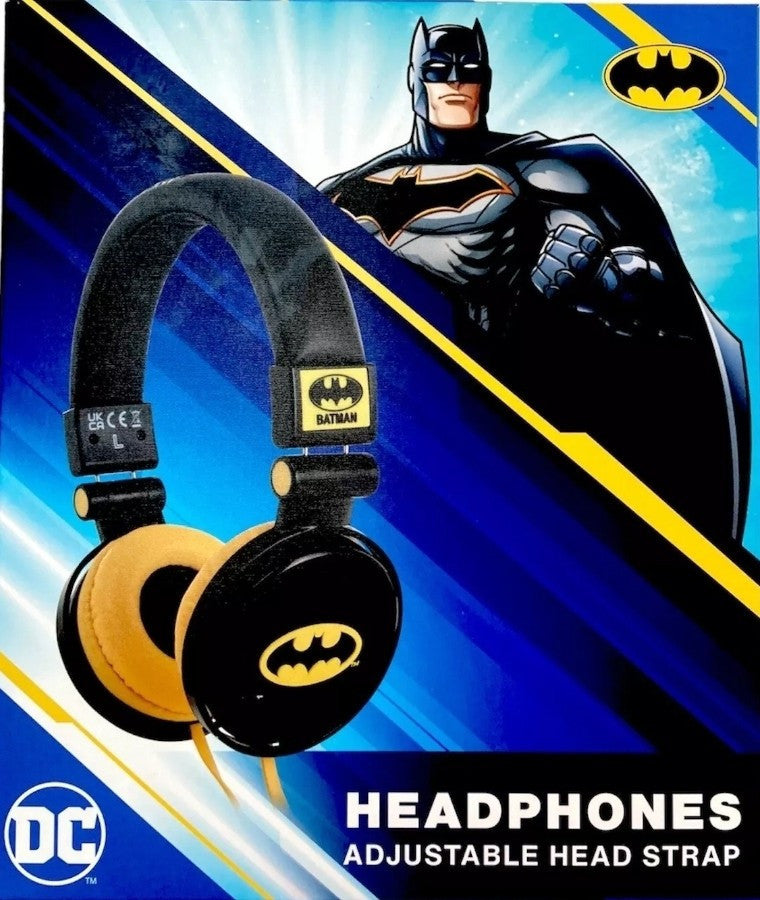 Kids Wired Headphones, Earphones Adjustable,Superhero Dc Batman For Boys & Girls