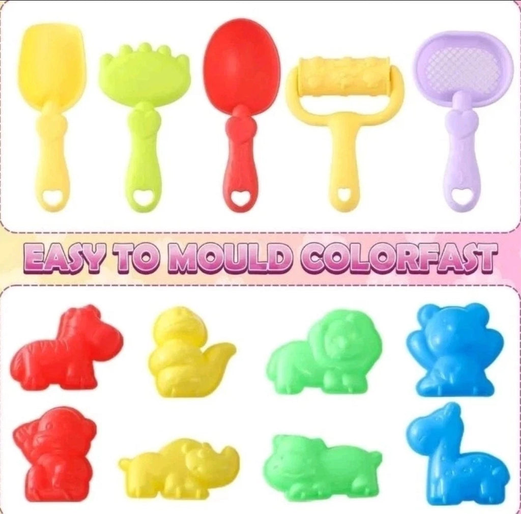 Lorfancy Play Sand Set. Play Sand Sensory Bin With Cute Pet Toys, Cats+1kg Sand