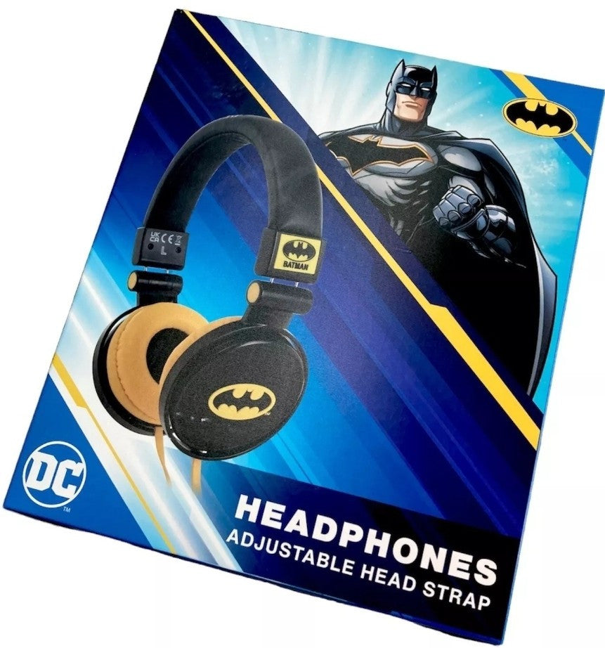 Kids Wired Headphones, Earphones Adjustable,Superhero Dc Batman For Boys & Girls