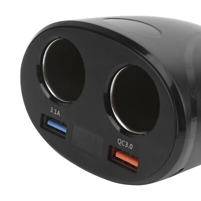 Fast Car Cigarette Lighter Socket Adapter Dual USB Double Plug Charger Splitter